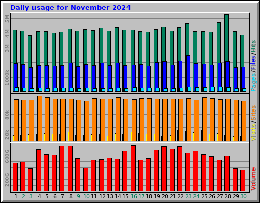 Daily usage for November 2024