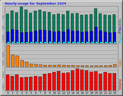 Hourly usage for September 2024