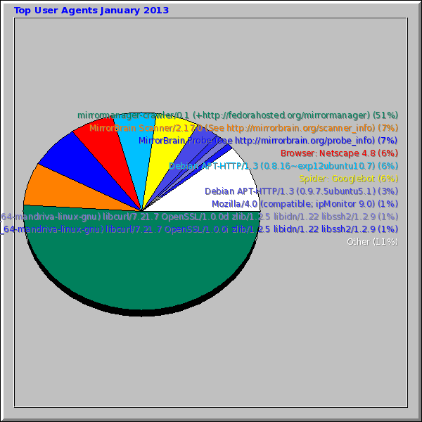 Top User Agents January 2013
