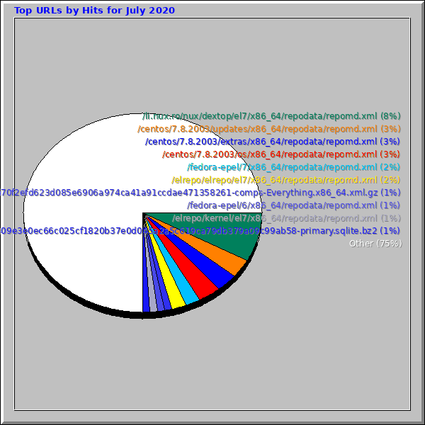 Top URLs by Hits for July 2020
