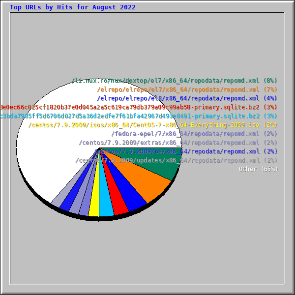 Top URLs by Hits for August 2022