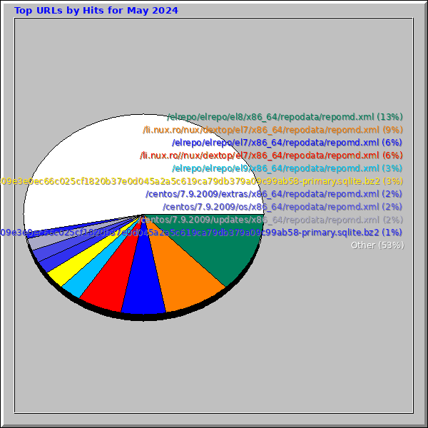 Top URLs by Hits for May 2024
